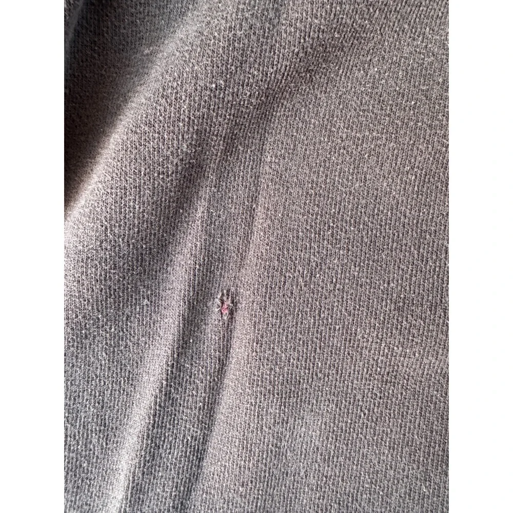 Tommy Bahama Men's L Black Quarter Zip Sweater Distressed Burgundy Old Money